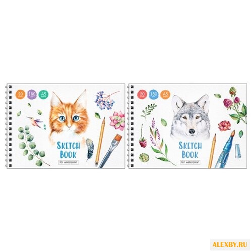 Скетчбук для акварели на гребне