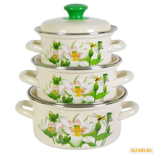 Набор кастрюль КМЗ Лотос-1 6 пр.