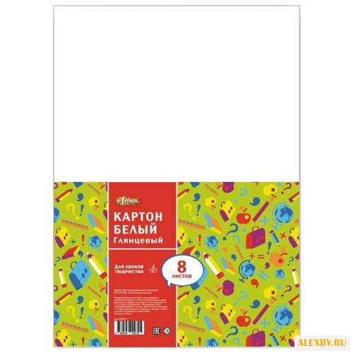 Белый картон мелованный