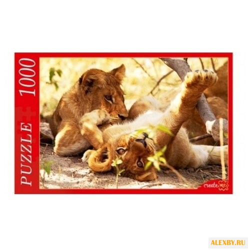 Пазл Рыжий кот Маленькие львята