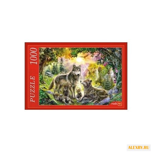 Пазл Рыжий кот Семья волков