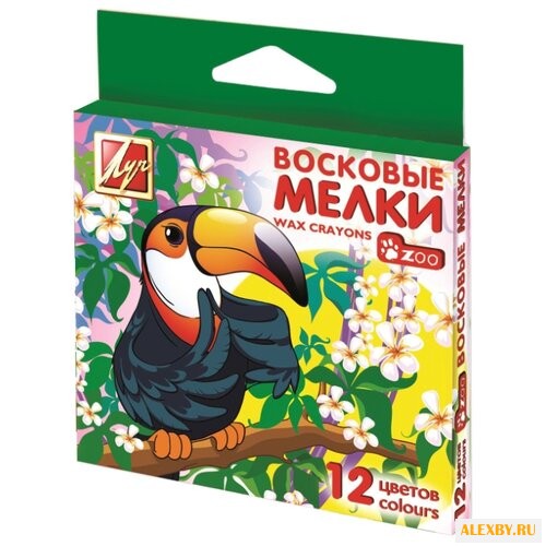 Луч Мелки восковые Zoo 12