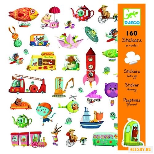 DJECO Наклейки В дорогу 160 шт.