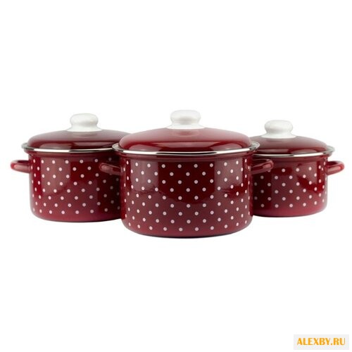 Набор кастрюль Эмаль Горох