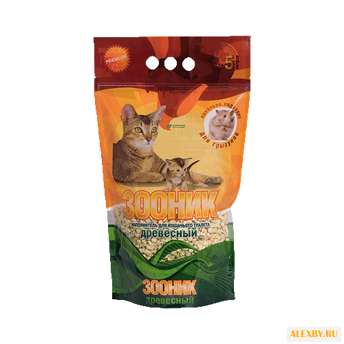 Наполнитель Зооник Древесный 5 л