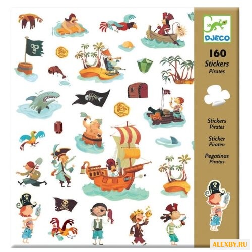DJECO Наклейки Пираты 160 шт.