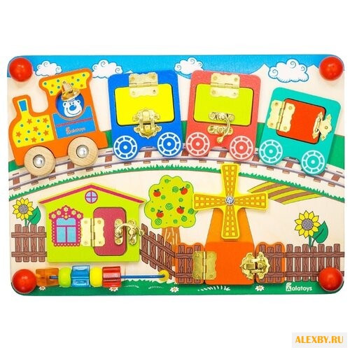 Бизиборд Alatoys Вагончики