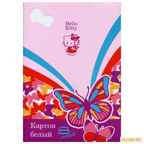 Белый картон Hello Kitty