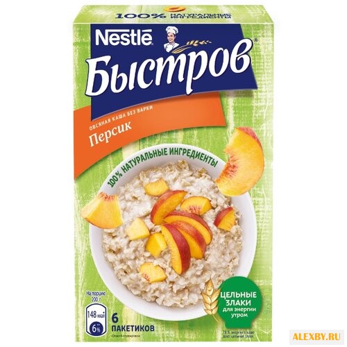 Быстров Каша овсяная Персик без