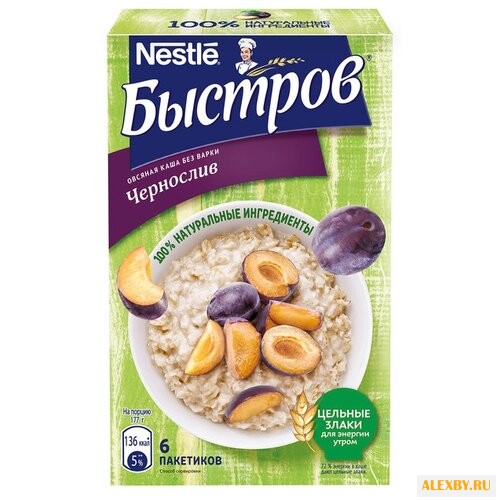 Быстров Каша овсяная Чернослив