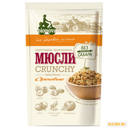 Гранола BIONOVA ореховые хлопья