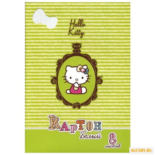 Белый картон Hello Kitty