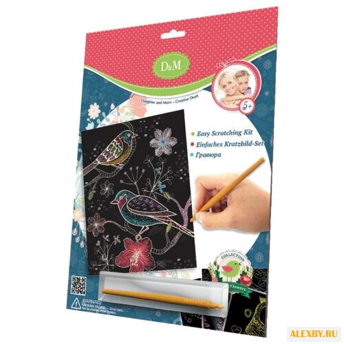 Гравюра D&M Цветы и птицы 57418