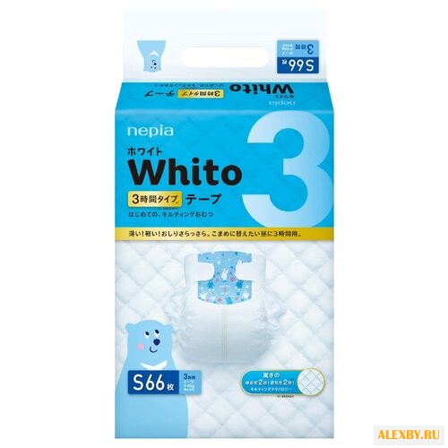 Nepia подгузники Whito 3 часа S