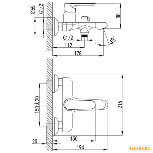 Однорычажный смеситель для