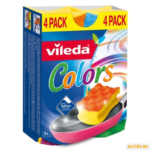 Губка Vileda Пур Колорс высокий