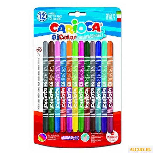 Carioca Фломастеры Bi-Color 12