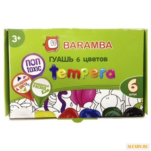 BARAMBA Гуашь Темпера 6 цветов
