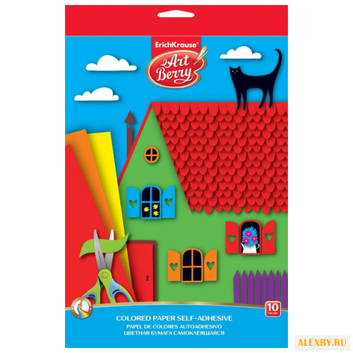Цветная бумага самоклеящаяся