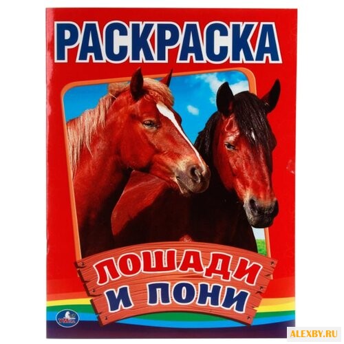 Умка Раскраска Лошади и Пони