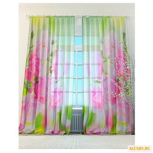 Фотошторы ТомДом Розы на ленте