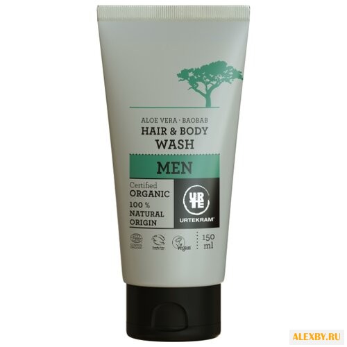 Гель-шампунь Urtekram Men Aloe