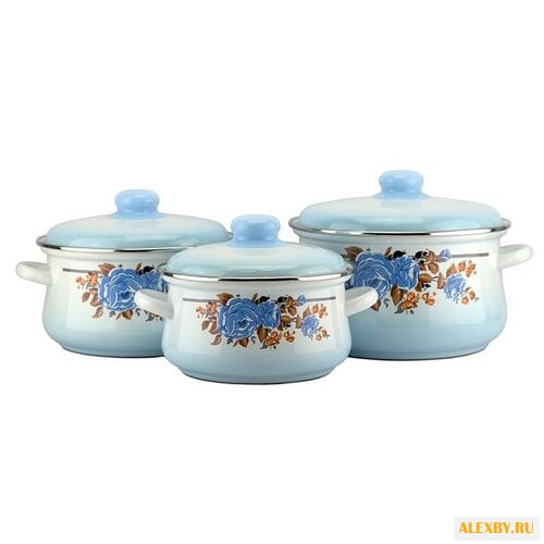 Набор кастрюль Эмаль Зимняя