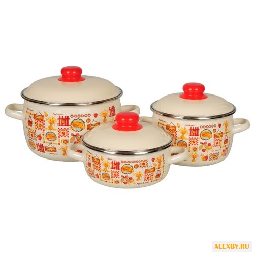 Набор кастрюль СтальЭмаль