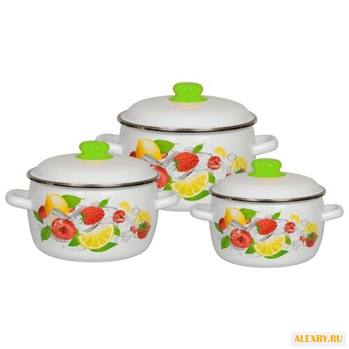 Набор кастрюль СтальЭмаль