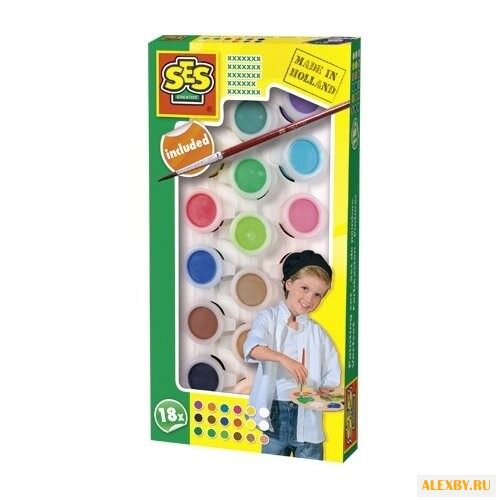 SES creative Гуашь 18 цветов