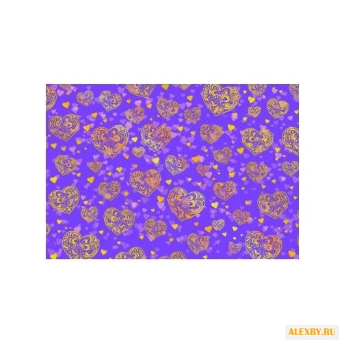 Цветной картон Сердечки №5