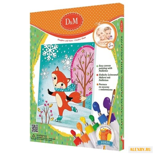 D&M Картина по контурам Лисы с