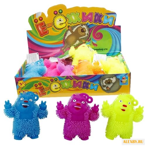 Игрушка-мялка 1 TOY Мишка-хиппи