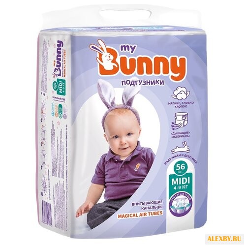 My Bunny подгузники 4-9 кг 56 шт.
