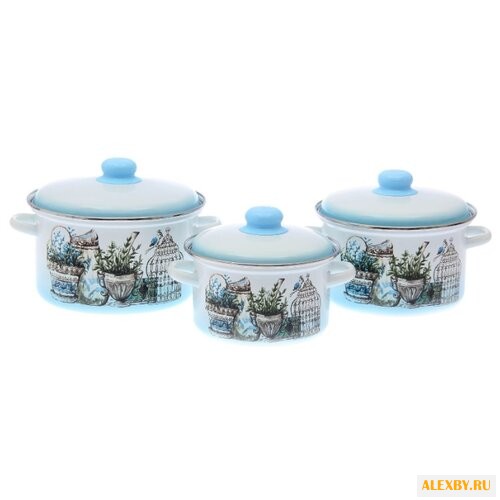 Набор кастрюль Эмаль Прованс