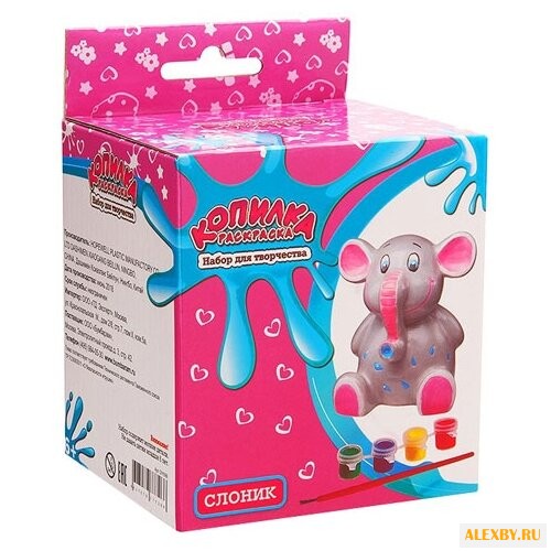 Копилка-раскраска Слоник DIY088