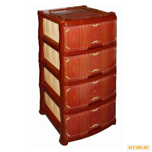 Комод ВиолетПласт Дерево 4 секции