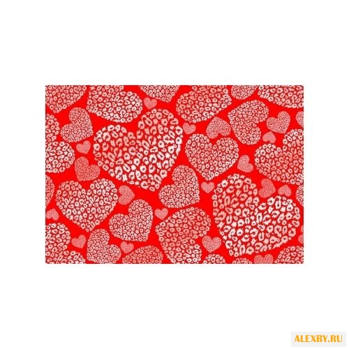 Цветной картон Сердечки