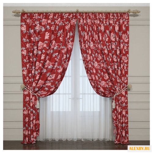 Фотошторы Сирень Бордо на