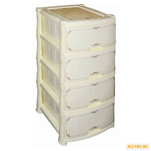 Комод ВиолетПласт Беленый дуб 4