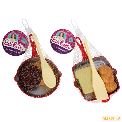 Набор продуктов с посудой