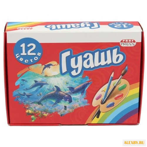 Проф-Пресс Гуашь 12 цветов х 20