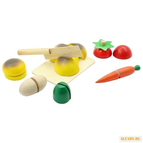 Набор продуктов с посудой