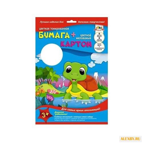 Цветной картон Черепашка