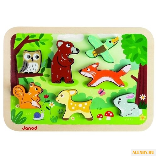 Рамка-вкладыш Janod Лесные