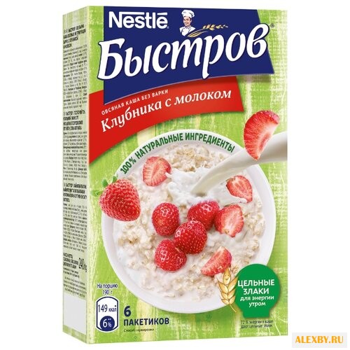 Быстров Каша овсяная Клубника с