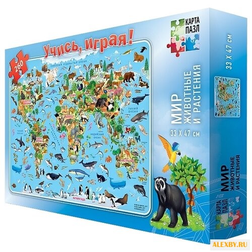 Пазл ГеоДом Животные и растения