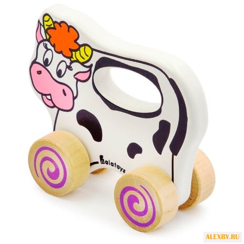Каталка-игрушка Alatoys Коровка