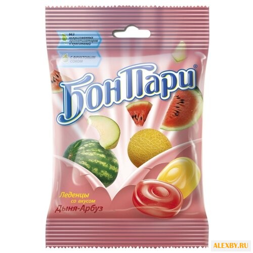 Леденцы Бон Пари Дыня-Арбуз 75 г