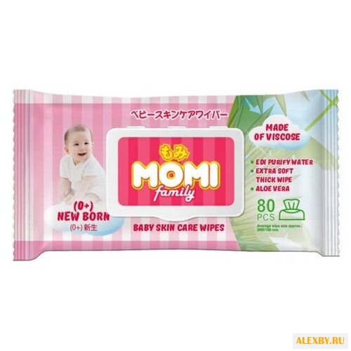 Влажные салфетки Momi Family